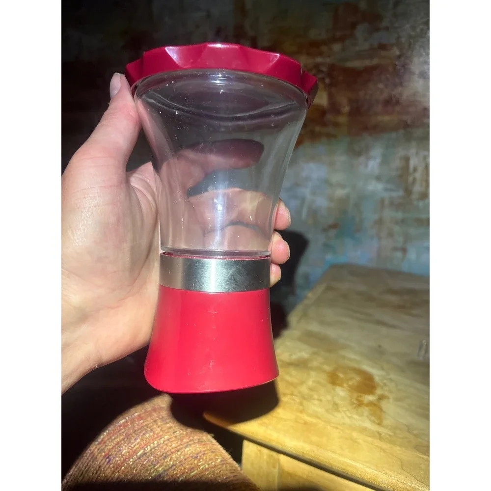 Kuhn Rikon Swiss Design Red Adjustable Ceramic Spice Salt Pepper Grinder Mill